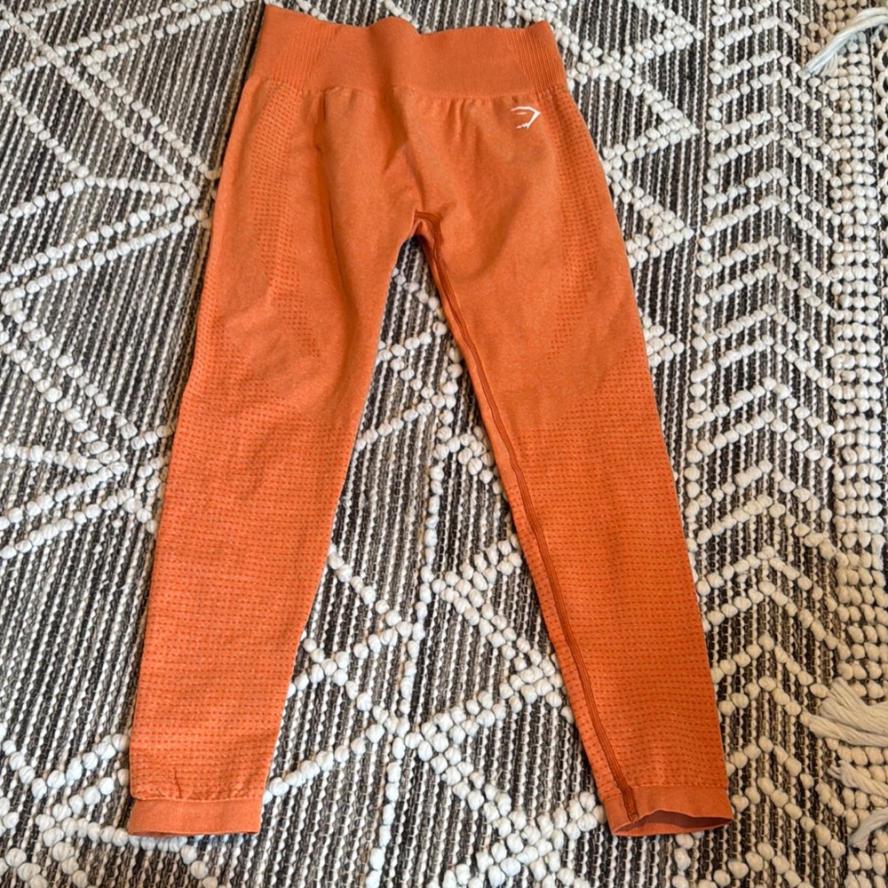 Gymshark Orange Vital Seamless Leggings - like new Stock photo- woman’s size M